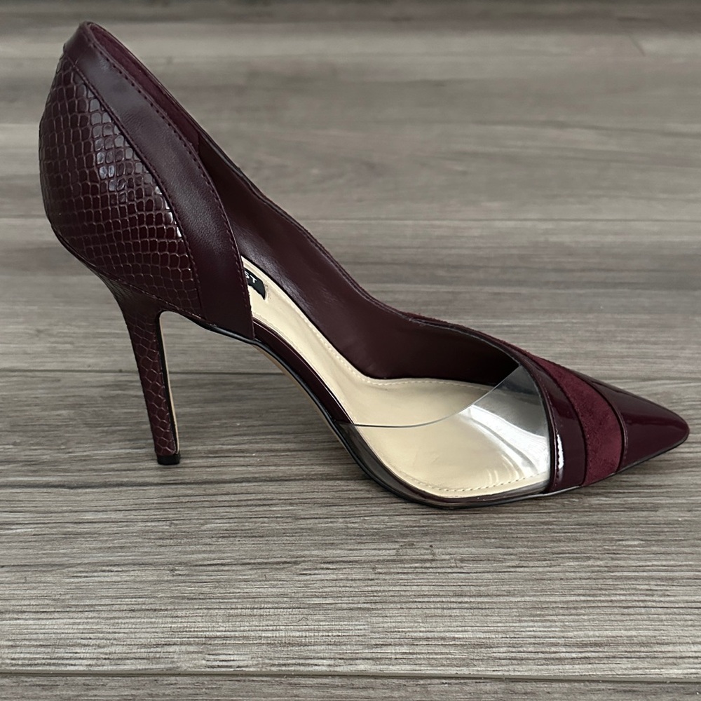 NEW in Box Nine West Behave Burgundy Patent Heels - Picture 5 of 10
